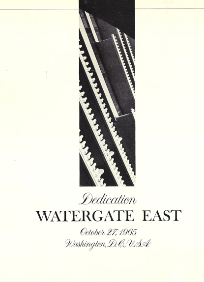 Watergate East Dedication Book